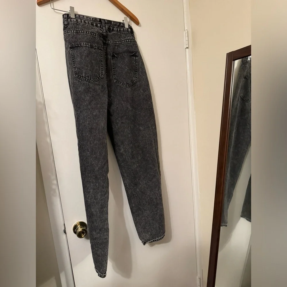 SHEIN Dark grey wide leg jeans size medium‎